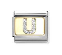 Nomination CLASSIC Silver Glitter Letter U Charm 030291/21