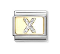 Nomination Glitter X Initial Yellow Gold Charm