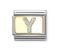 Nomination Glitter Y Initial Yellow Gold Charm