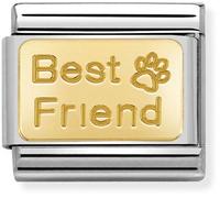 Nomination CLASSIC Gold Engraved Best Friend Paw Charm 030121/50