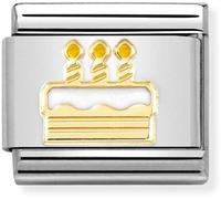 Nomination Gold Birthday Cake Charm