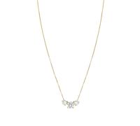 Nomination Colour Wave Yellow Gold Sterling Silver Three White Stone Necklace 149820/012