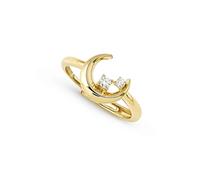 Nomination Gold Dream Beats Moon White CZ Ring