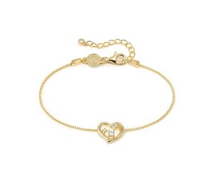 Nomination Gold Dreams Beats White CZ Heart Bracelet
