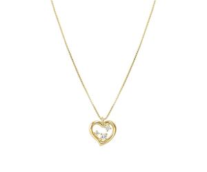 Nomination Gold Dreams Beats White CZ Heart Necklace