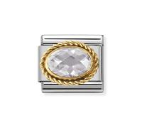 Nomination Gold Faceted Stone Charm - Stainless Steel