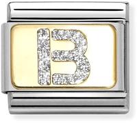 Nomination Gold Glitter B Charm