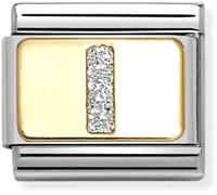 Nomination CLASSIC Silver Glitter Letter I Charm 030291/09