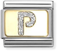 Nomination CLASSIC Silver Glitter Letter P Charm 030291/16