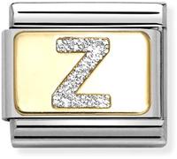 Nomination CLASSIC Silver Glitter Letter Z Charm 030291/26