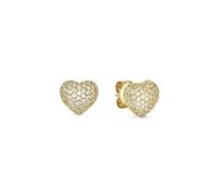 Nomination Gold Lifepoetry White Pavé Heart Earrings