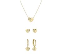 Nomination Gold Petit Sparkle Heart Set - Gold