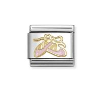 Nomination Gold Pink Dance Shoes Charm