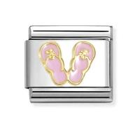 Nomination CLASSIC Gold Pink Flip Flops Charm 030272/89