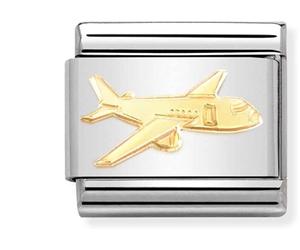 Nomination Gold Plane Charm