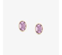 Nominations Nomination Gold Oval Zircons Pink Earrings