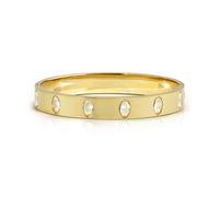 Nomination Gold Pretty Bangles White Oval CZ Chunky Bangle Small