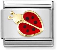 Nomination Gold & Red Ladybird Charm - Stainless Steel