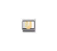 Nomination Gold U Initial CZ 18k gold