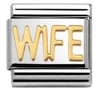 Nomination Gold Wife Charm - Stainless Steel