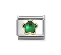 Nomination Green Crystal Flower Charm