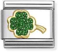 Nomination Green Four-Leaf Clover Charm