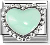Nomination Green Raised Heart Charm