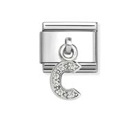 Nomination Hanging CZ C Initial Silver Shine Charm