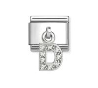Nomination Hanging CZ D Initial Silver Shine Charm