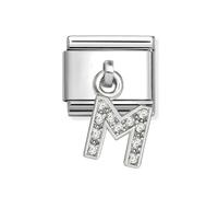 Nomination Silver CZ Dangle M Charm
