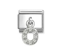 Nomination Hanging CZ O Initial Silver Shine Charm
