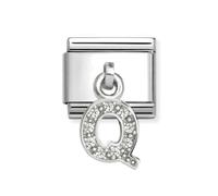 Nomination Hanging CZ Q Initial Silver Shine Charm
