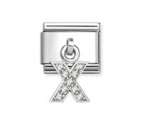 Nomination Hanging CZ X Initial Silver Shine Charm