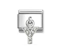 Nomination Hanging CZ Y Initial Silver Shine Charm