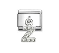 Nomination Hanging CZ Z Initial Silver Shine Charm