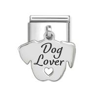 Nomination Silver Dog Lover Face Charm