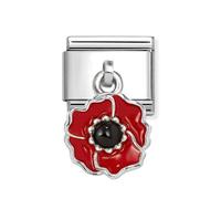 Nomination Hanging Poppy Silver Shine Charm