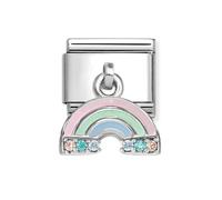 Nomination Hanging Rainbow Silver Shine Charm