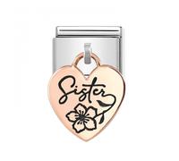 Nomination CLASSIC Composable Rose Gold Sister Heart Pendant Charm 431803/05