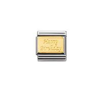 Nomination Happy Birthday engraved Yellow Gold