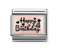 Nomination Composable CLASSIC Plates Happy Birthday Charm 430111/11