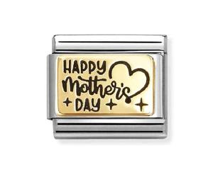 Nomination Happy Mother's Day Yellow Gold Charm