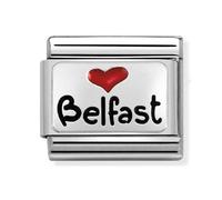 Nomination Heart Belfast Silver Shine Charm