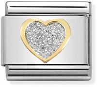 Nomination Heart Glitter Charm