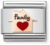 Nomination Home Is Where The Heart Is Family Charm - Rose Gold