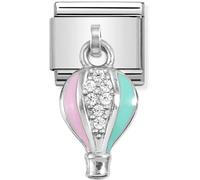 Nomination CLASSIC Silvershine Pink & Blue Hot Air Balloon Dropper Charm 331815/13