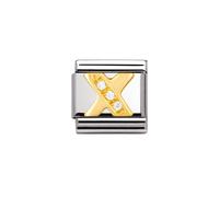 Nominations Nomination Composable Classic Letters Gold Cubic Zirconia X Link