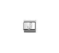 Nomination Silver Cubic Zirconia Letter Charm - J