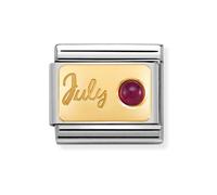 Nomination July Ruby Yellow Gold Charm