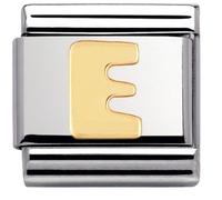 Nomination Letter E 18ct Gold 030101-05 Charm